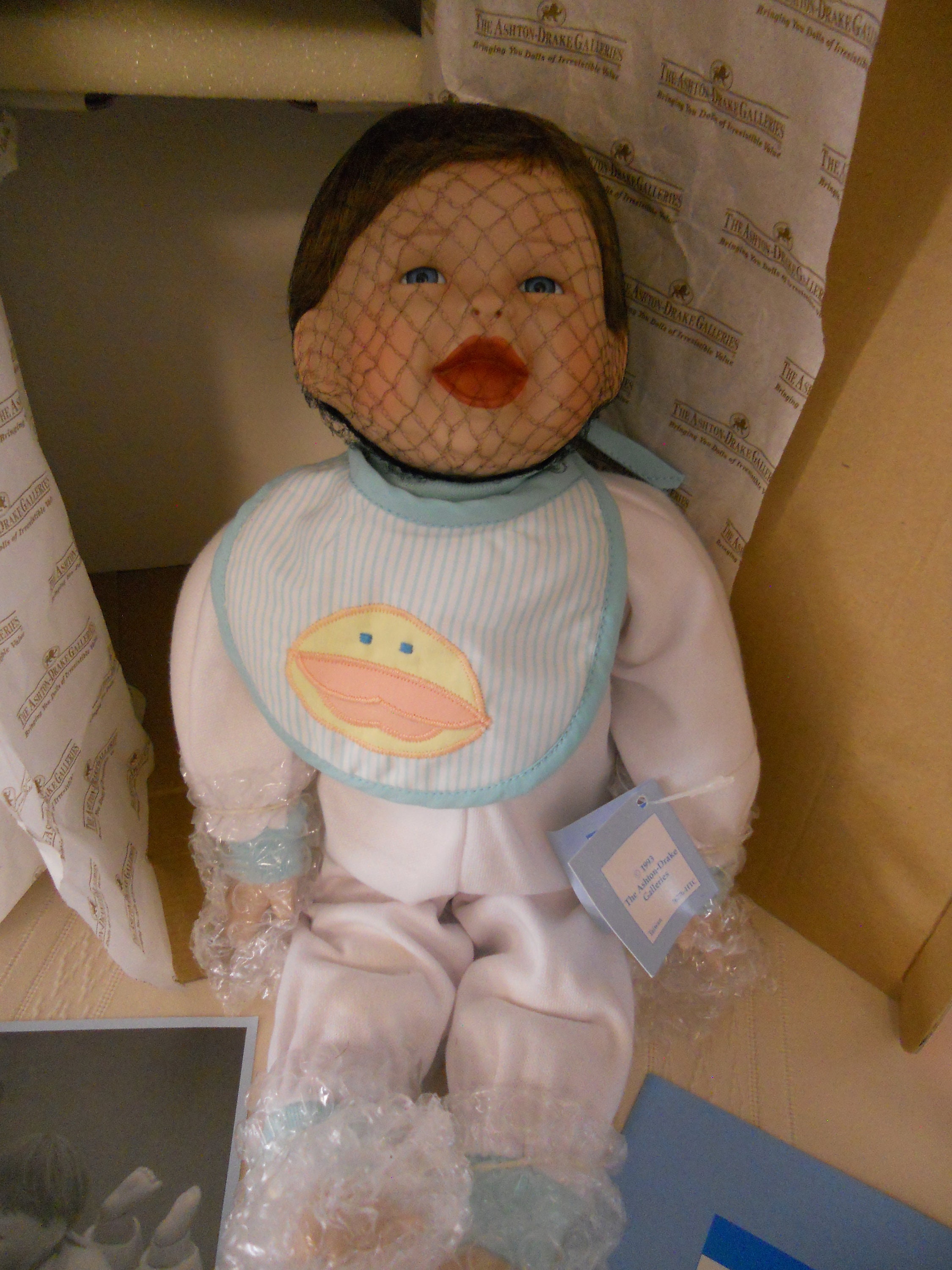 Patrick My First Playmate Porcelain Boy Doll 1993 Ashton-Drake Galleries 14 Certificate of Authenticity Original Box