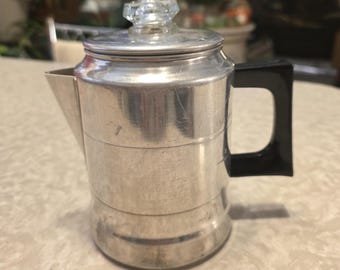 Comet Aluminum Small Percolator Coffee Pot Complete