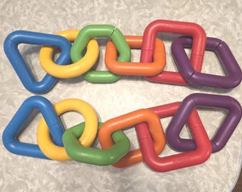 Tupper Toys Tupperware Link-a-Lot 2 Complete Sets Colors Shapes