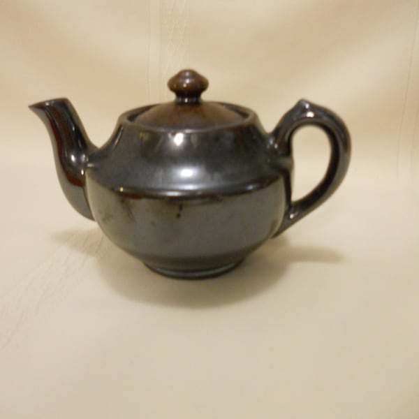 Vintage Single Cup Tea Pot Dark Brown Made in Japan