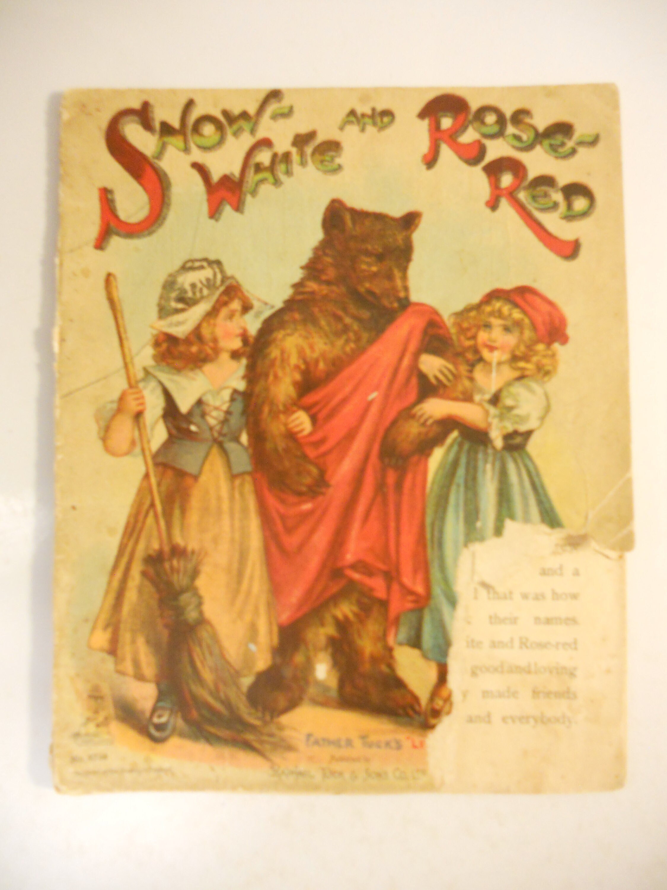 Snow White and Rose Red Paper Book Father Tuck's Fairy Tale Series No. 6738