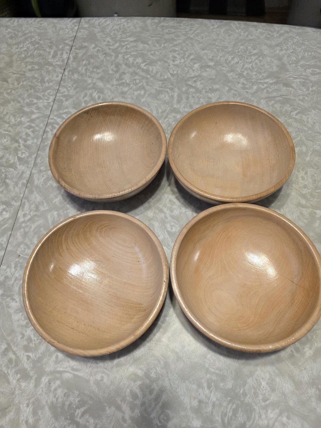 6 Inch Rice Bowl Set of 4 Vintage Wooden Rice Bowls 6x2 Inches Japan - Etsy