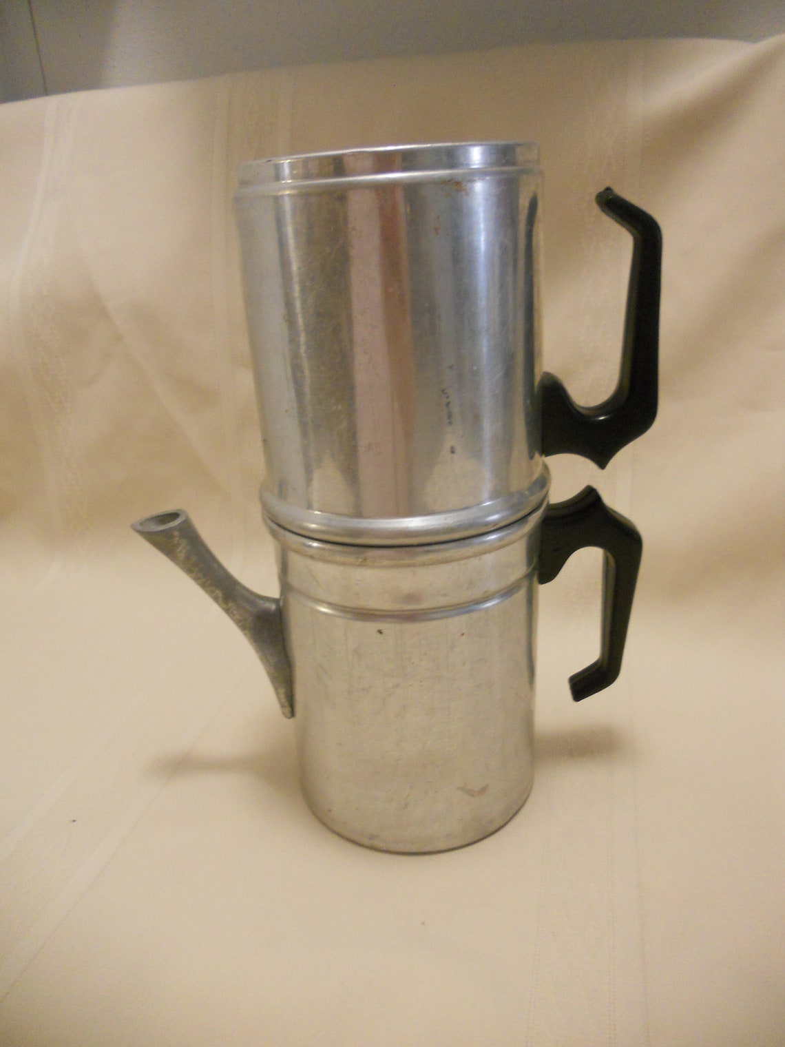 Vintage Aluminum Tea Pot Double Handled Made in Italy G V 10 Etsy