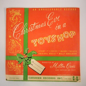 Christmas Eve in a Toy Shop Children&#39;s Record Unbreakable Record 1950&#39;s Vintage Christmas