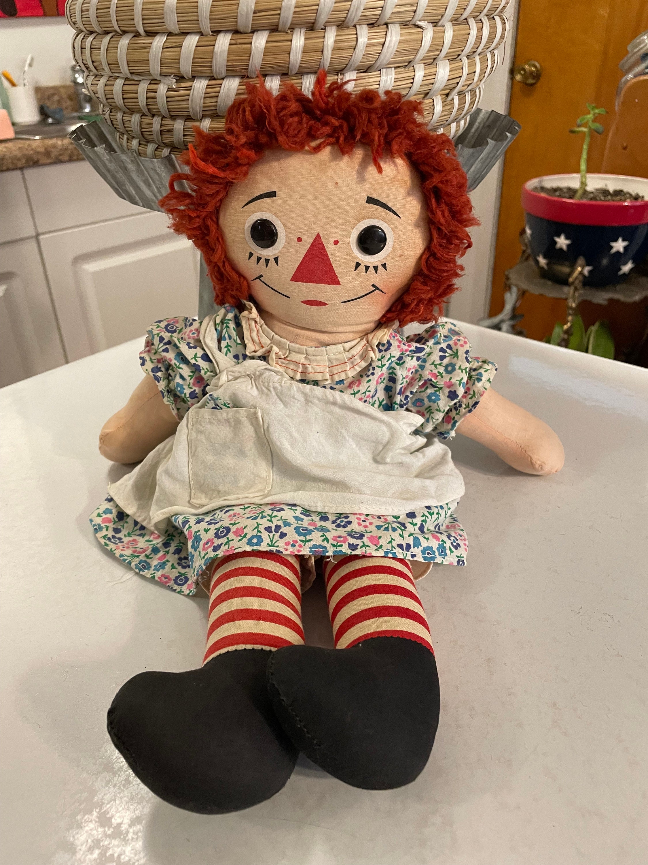 Raggedy Ann Doll Knickerbocker Toy Company Floral Spring Dress 16