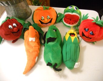 Peluche légumes Kids Garden Babies, collection pouf 1998