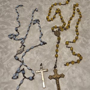 Inri Vintage Rosary - Etsy