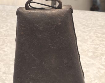 Large Metal Cow Bell with Clacker