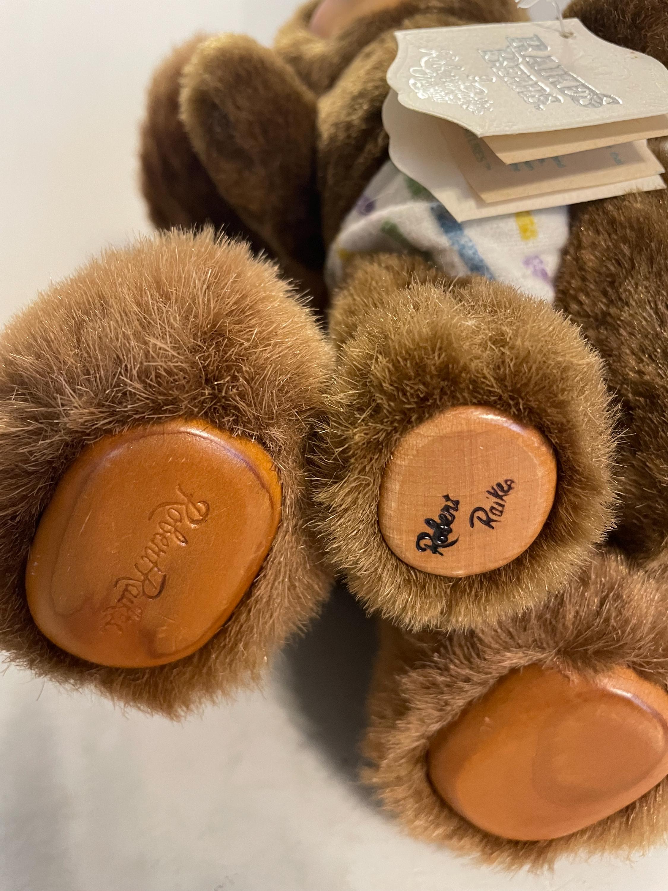 Pair of Raikes Bears 11-inch Terry and 7-inch Nursery Miniatures