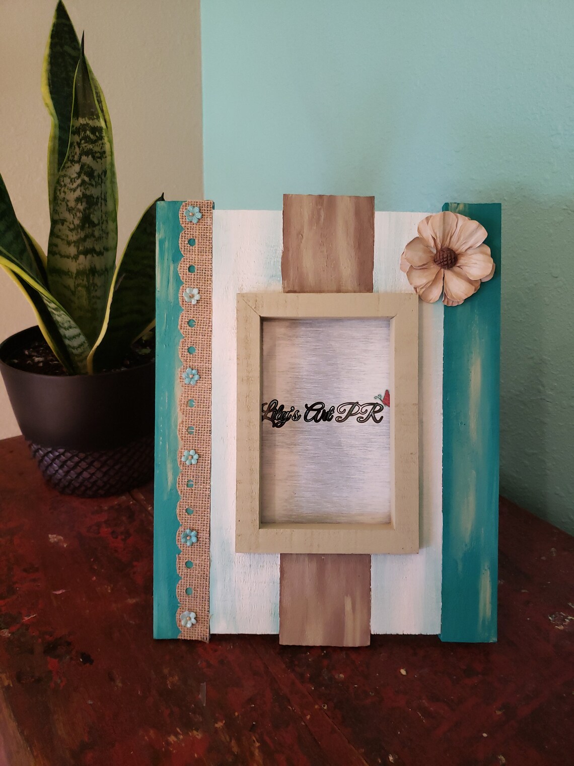 46 Hand painted Wood Picture Frame Etsy