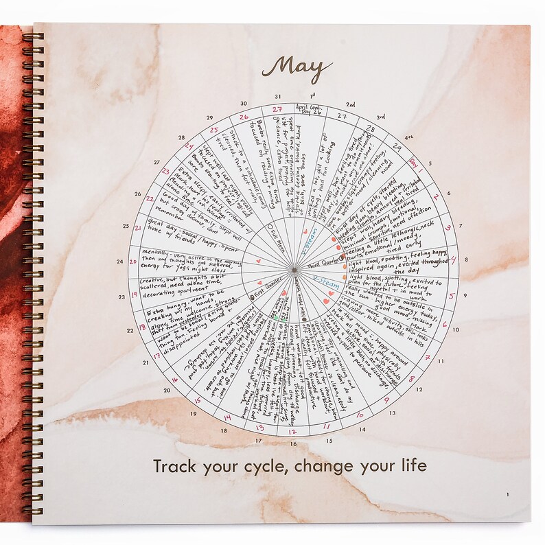 Menstrual Calendar Journal period tracker fertility Etsy