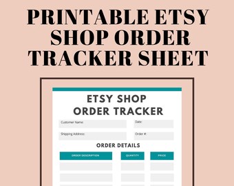 Printable Small Business Etsy Shop Order Tracker