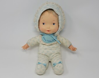 1980s Baby Holly Hobbie, Original Knickbocker - Cloth Doll with Vinyl Face