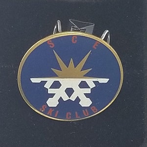 1960s SCE Ski Club &quot;Snowflake&quot; Pin, Vintage, Enamel