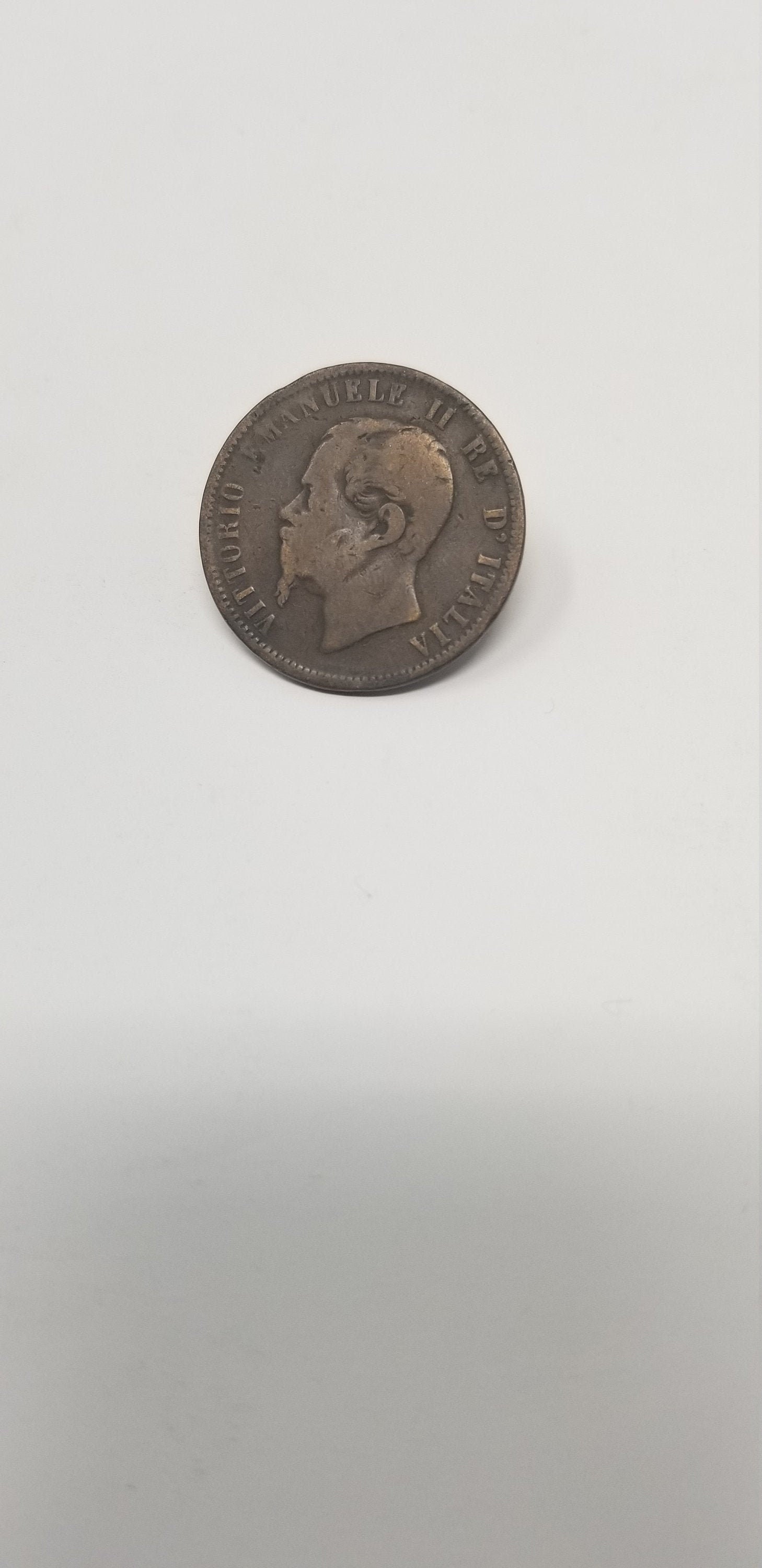 1866 Northern Italy Coin 10 Centesimi Vittorio Emanuele II - Etsy France