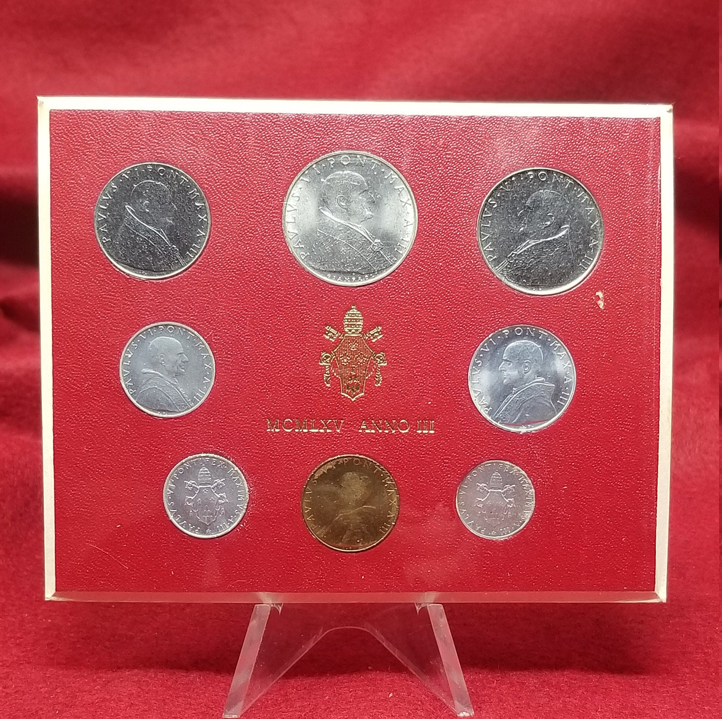 1965 Vatican City Pontiff Paul VI Anno III Mint Set (M C M L X V