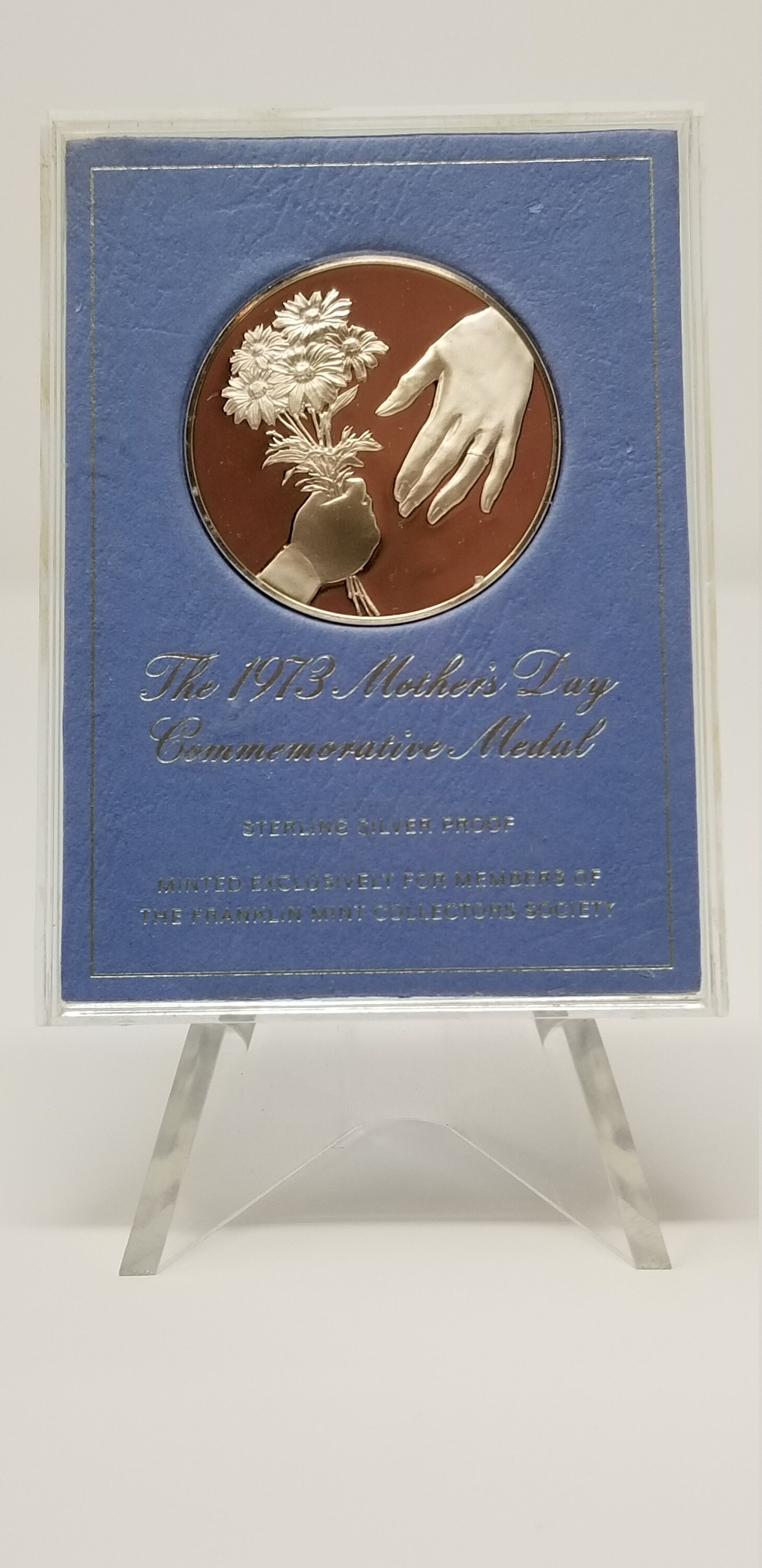 1973 Mothers Day, Franklin Mint Sterling Silver Proof - Child and