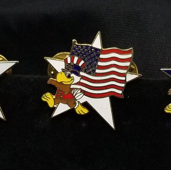 1984 US Olympics Lapel / Hat Enamel Pin, Featuring Sam the Olympic