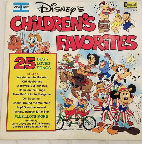 1979 Disney's Children's Favorites Vol 1 25 Best Loved Songs. Classic Vinyl  Record 