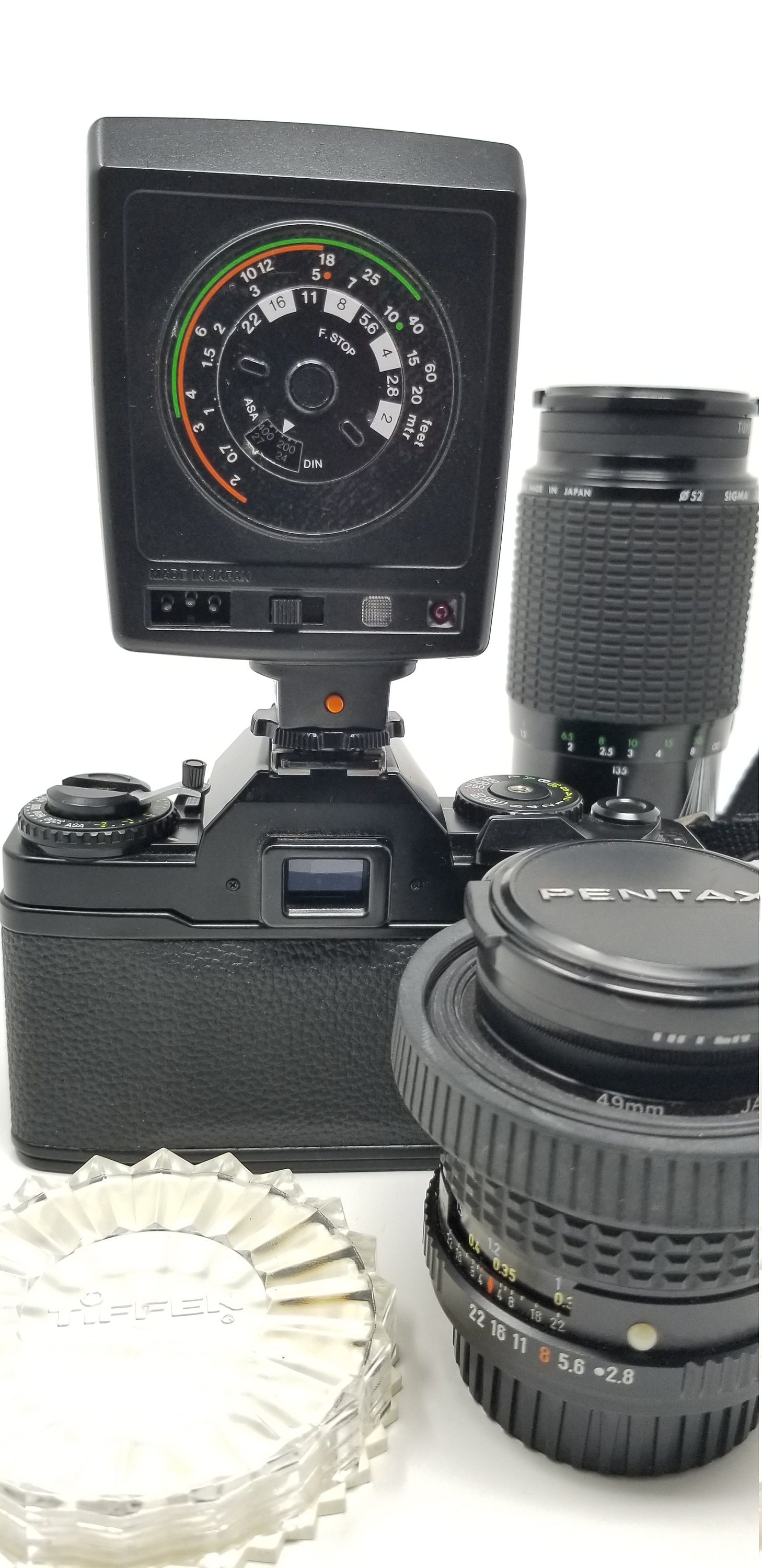 Classic RICOH KR-10 Super 35mm SLR Camera W Rikenon 100mm, 50mm