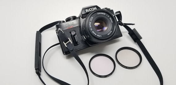 Classic RICOH KR-10 Super 35mm SLR Camera W Rikenon 100mm, 50mm