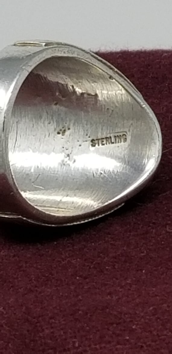 1960's Southwestern Solid Silver and Turquoise St… - image 6