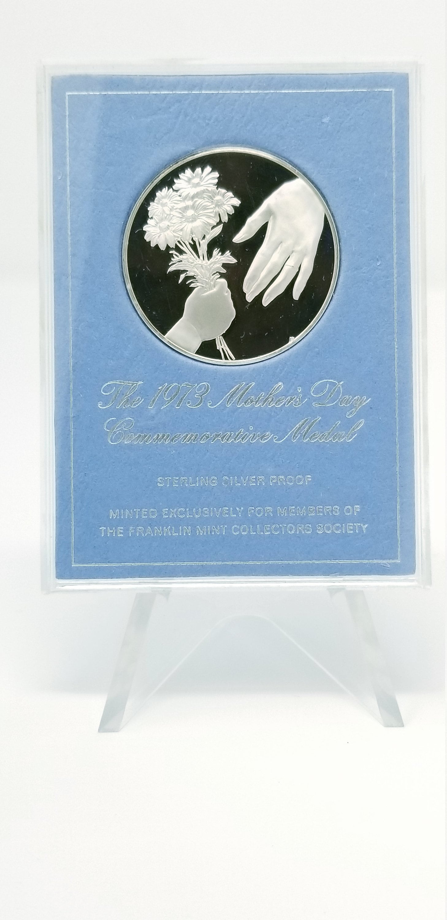 1973 Mothers Day, Franklin Mint Sterling Silver Proof - Child and