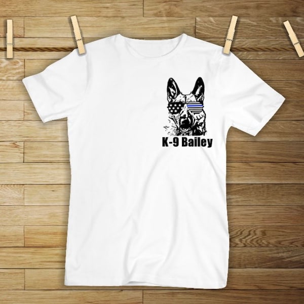 K9 Blue line shirt,gift for k9 handler,k9 handler shirt,police shirt, blue line shirt, German shepherd shirt, handler shirt, k9 police shirt