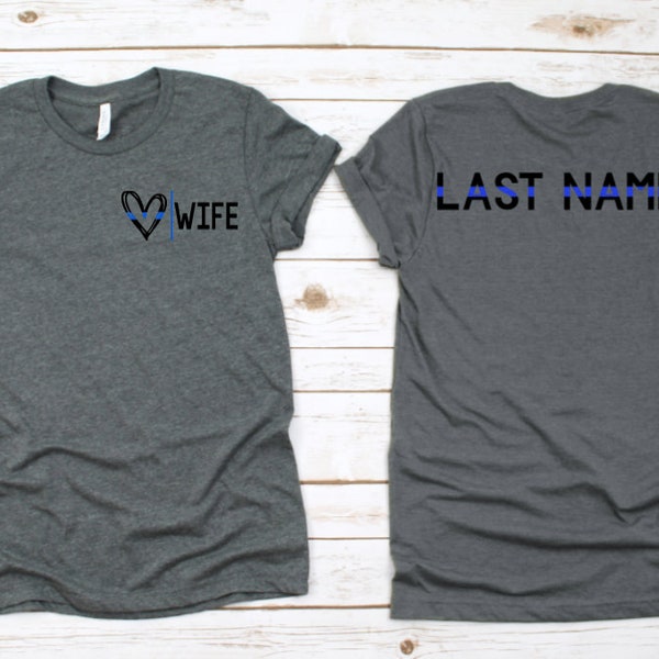 Threadrock Police Wife Unisex Raglan T-Shirt - 3/4 Contrast Sleeves Comfort Fit