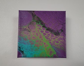 MINI series! Purple Passions - Gorgeous small hand made original artwork - 6 inch by 6 inch canvas