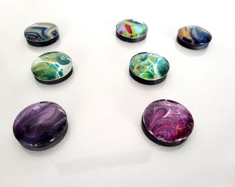 Handmade Magnets (Large): Mystery Colors (30mm) - Set of 2