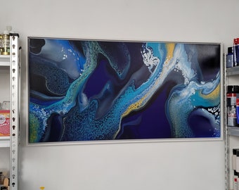 Tangled Clouds - Large Original Hand Made Artwork by Molly's Artistry - 24 inch by 48 inch canvas