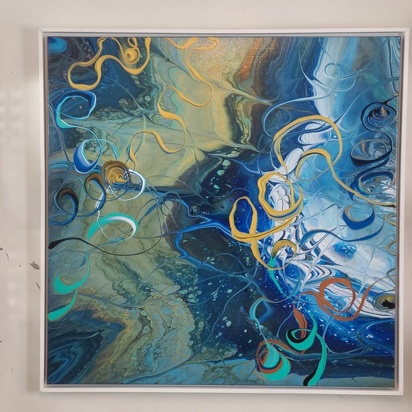 Gorgeous 3 ft x 3 ft Abstract Art by Molly's Artistry