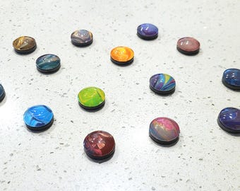 Handmade Magnets (Medium): Mystery Colors (25mm) - Set of 3