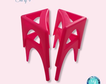 Molly's Artistry – Edycja limitowana! – Stojaki na farby Level-Up: Fluid Art Risers, zestaw 4 szt. (różowe)