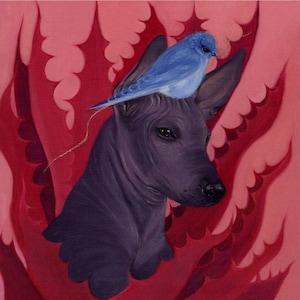 El llano en llamas - Print, Xoloitzcuintli, Mexican hairless dog, Mexican Art.