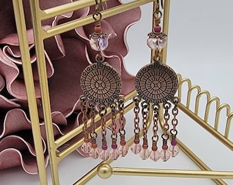 Rosaline Crystal Chandelier Beaded Earrings, Dangle Earrings, Drop Earrings, Beaded Earrings
