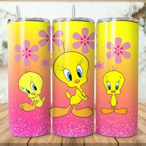 Tweety Bird Vaso flaco de 20 oz