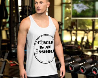 Unisex "cancer is an asshole" Tank Top
