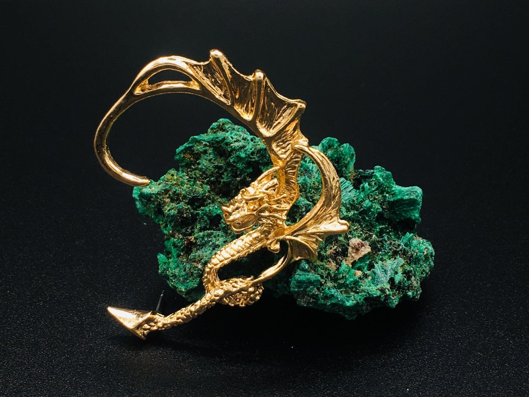 Gothic Gold Fantasy Dragon Ear Cuff Dragon Ear Wrap for Left Etsy