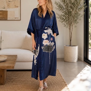 Navy Dressing Gown