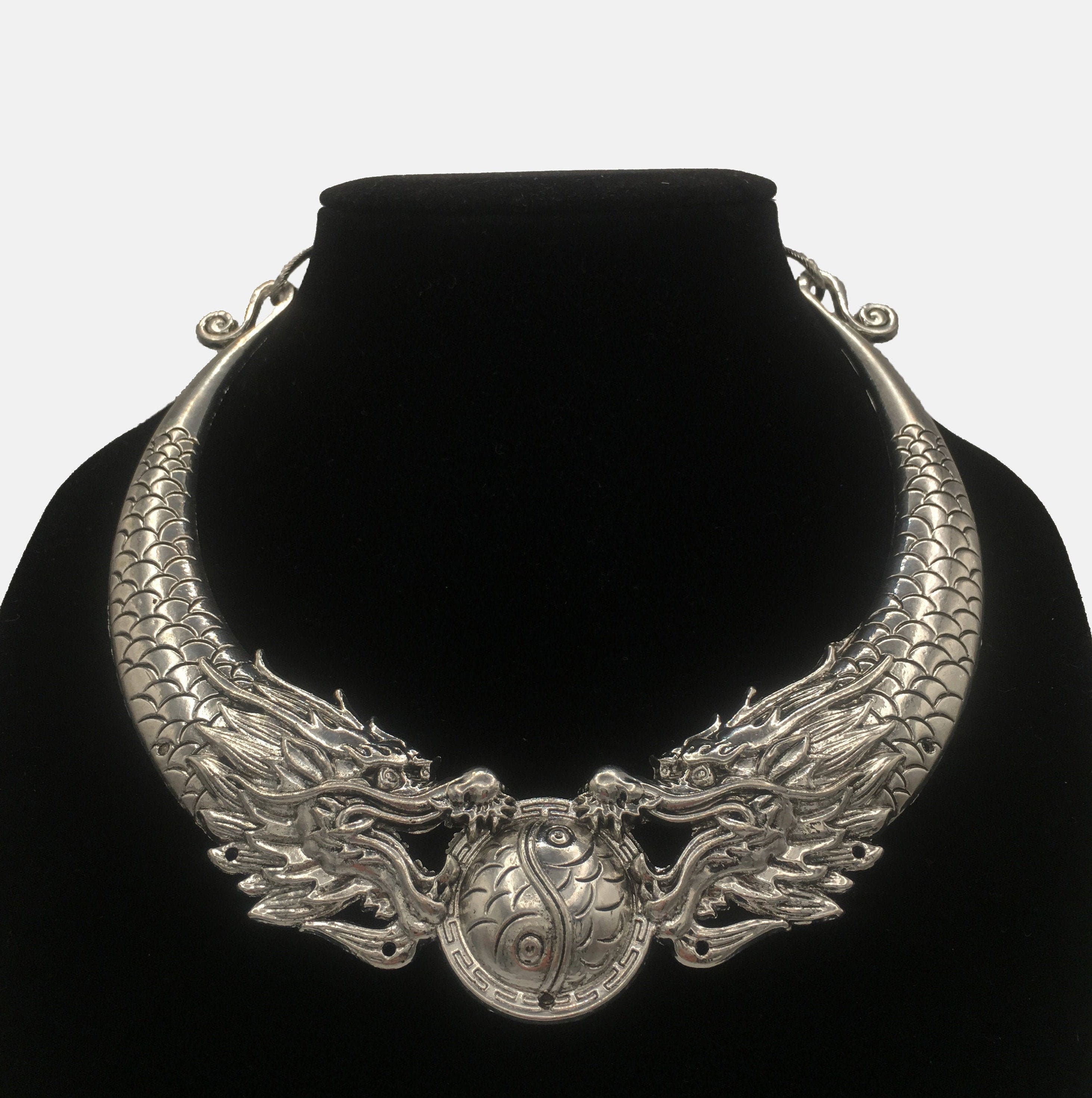 Chinese silver necklace vintage - Etsy 日本
