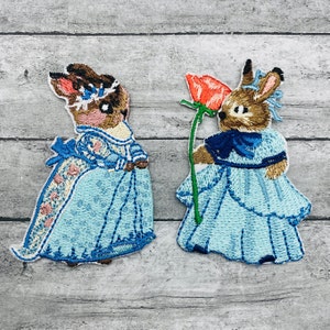 Bunny Rabbit Embroidery Patch - Iron-On Cute Clothing & Backpack Patch for Easter, Holiday Cards | Perfect Gift for Her