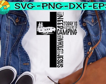 Free Camping And Jesus Svg SVG PNG EPS DXF File