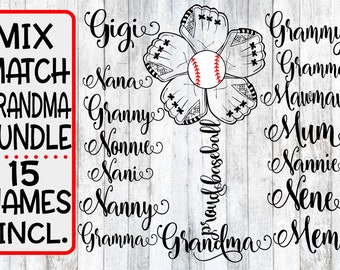 Baseball Grandma Svg Etsy