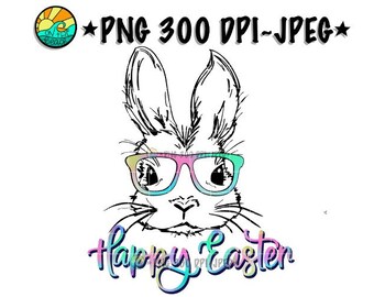 Download Bunny With Glasses Etsy