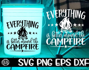 Download Free Camping Bucket Svg Etsy SVG Cut Files