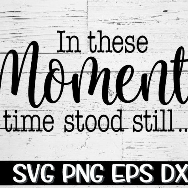 In These Moments Time Stood Still, In These Moments Svg, Time Stood Still Svg, Moments, Moments Svg, Sign, Sign Svg, Cricut, Cut Files