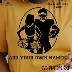 Cheerleader Svg, Football Player Svg, Football Name Svg, Cheer Dance Svg, Football Shirt, Football Season , Cheer Clipart, Png Dxf Eps