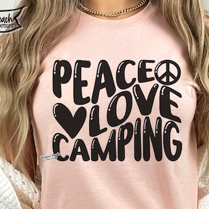 Paz Amor Camping, Paz Amor Camping Svg, Campamento Svg, Paz Amor Camper svg, Paz Amor Svg, Camping Svg, Paz Amor SVG Cricut Descargar